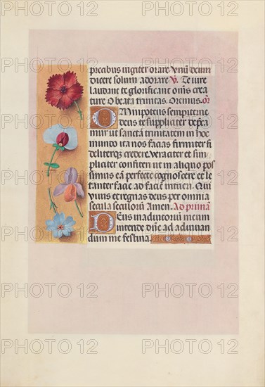 Hours of Queen Isabella the Catholic, Queen of Spain: Fol. 18v, c. 1500. And associates Master of the First Prayerbook of Maximillian (Flemish, c. 1444-1519). Ink, tempera, and gold on vellum; codex: 22.5 x 15.2 cm (8 7/8 x 6 in.)