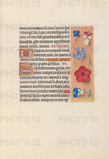 Hours of Queen Isabella the Catholic, Queen of Spain: Fol. 34r, c. 1500. And associates Master of the First Prayerbook of Maximillian (Flemish, c. 1444-1519). Ink, tempera, and gold on vellum; codex: 22.5 x 15.2 cm (8 7/8 x 6 in.)