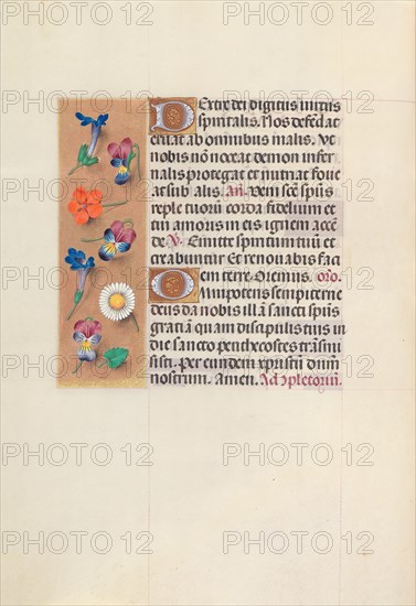 Hours of Queen Isabella the Catholic, Queen of Spain:  Fol. 35v, c. 1495-1500. And associates Master of the First Prayerbook of Maximillian (Flemish, c. 1444-1519). Ink, tempera, and gold on vellum; codex: 22.5 x 15.2 cm (8 7/8 x 6 in.).