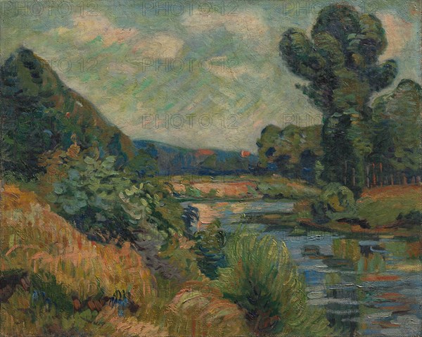 The Banks of the Marne at Charenton, c. 1895. Armand Guillaumin (French, 1841-1927). Oil on fabric; unframed: 32.3 x 40.1 cm (12 11/16 x 15 13/16 in.)