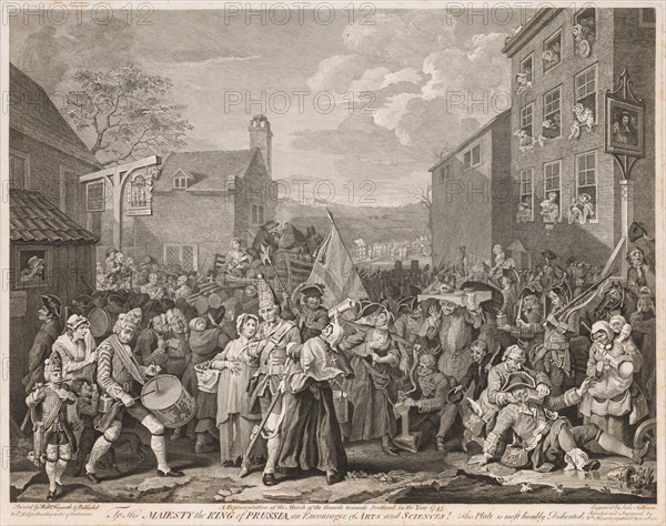 March to Finchley in the Year 1746 (After Hogarth), 1750. Luke Sullivan (British, 1705-1771). Etching
