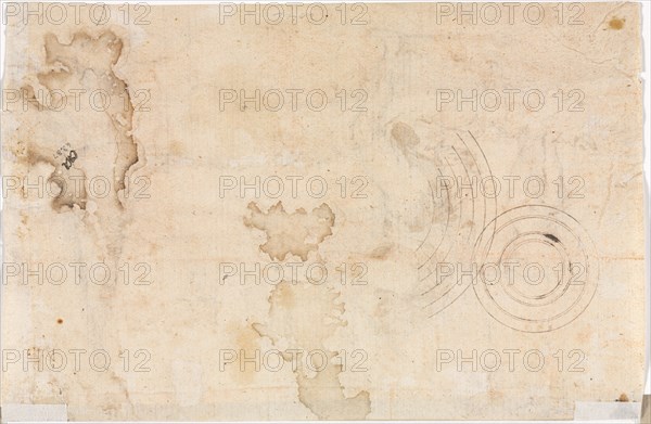 Concentric Circles, c. 1535. Romanino (Italian, 1484/87-1562). Pen and brown ink; sheet: 16.3 x 24.8 cm (6 7/16 x 9 3/4 in.); secondary support: 23.6 x 31 cm (9 5/16 x 12 3/16 in.).