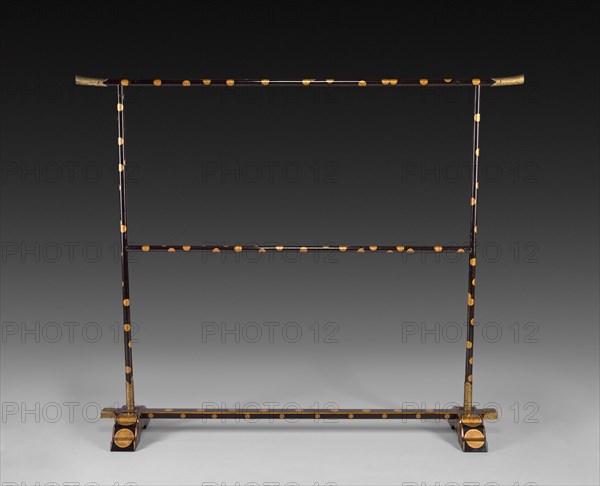 Rack for Noh Robe, 1615-1868. Japan, Edo Period (1615-1868). Lacquer on wood with metal fittings; overall: 192.4 cm (75 3/4 in.).