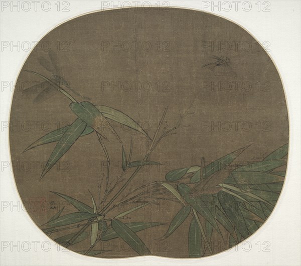 Bamboo and Insects, late 1100s. Wu Bing (Chinese, active 1190-1194). Album leaf, ink on silk; image: 24.8 x 26.8 cm (9 3/4 x 10 9/16 in.).