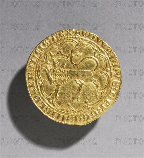 Leopard d'Or of Edward III of England (obverse), 1327-1377. England, Anglo-Gallic, Gothic period, 14th century. Gold; diameter: 3.4 cm (1 5/16 in.).