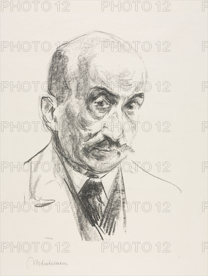 Self-Portrait, 1921. Max Liebermann (German, 1847-1935). Lithograph