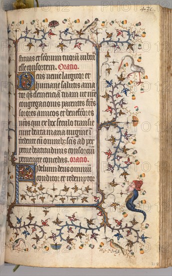 Hours of Charles the Noble, King of Navarre (1361-1425): fol. 210r, Text, c. 1405. Master of the Brussels Initials and Associates (French). Ink, tempera, and gold on vellum; codex: 20.3 x 15.7 x 7 cm (8 x 6 3/16 x 2 3/4 in.)