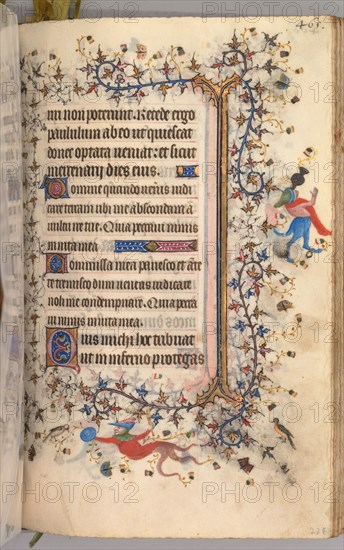 Hours of Charles the Noble, King of Navarre (1361-1425): fol. 227r, Text, c. 1405. Master of the Brussels Initials and Associates (French). Ink, tempera, and gold on vellum; codex: 20.3 x 15.7 x 7 cm (8 x 6 3/16 x 2 3/4 in.).
