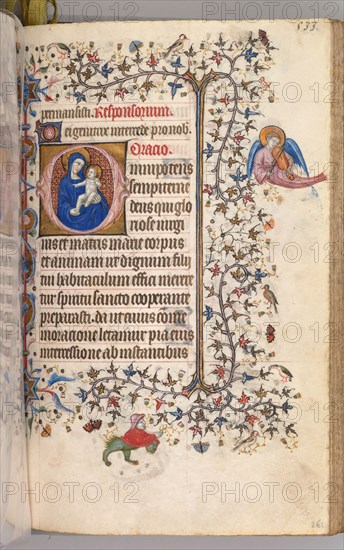 Hours of Charles the Noble, King of Navarre (1361-1425): fol. 261r, Virgin and Child, c. 1405. Master of the Brussels Initials and Associates (French). Ink, tempera, and gold on vellum; codex: 20.3 x 15.7 x 7 cm (8 x 6 3/16 x 2 3/4 in.)