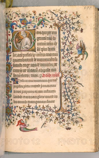Hours of Charles the Noble, King of Navarre (1361-1425), fol. 283r, St. Lazarus, c. 1405. Master of the Brussels Initials and Associates (French). Ink, tempera, and gold on vellum; codex: 20.3 x 15.7 x 7 cm (8 x 6 3/16 x 2 3/4 in.)