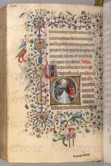 Hours of Charles the Noble, King of Navarre (1361-1425), fol. 290v, St. Dominic, c. 1405. Master of the Brussels Initials and Associates (French). Ink, tempera, and gold on vellum; codex: 20.3 x 15.7 x 7 cm (8 x 6 3/16 x 2 3/4 in.)
