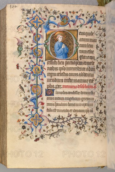 Hours of Charles the Noble, King of Navarre (1361-1425), fol. 291v, Text, c. 1405. Master of the Brussels Initials and Associates (French). Ink, tempera, and gold on vellum; codex: 20.3 x 15.7 x 7 cm (8 x 6 3/16 x 2 3/4 in.).