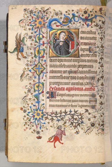 Hours of Charles the Noble, King of Navarre (1361-1425), fol. 302v, St. Opportune, c. 1405. Master of the Brussels Initials and Associates (French). Ink, tempera, and gold on vellum; codex: 20.3 x 15.7 x 7 cm (8 x 6 3/16 x 2 3/4 in.)