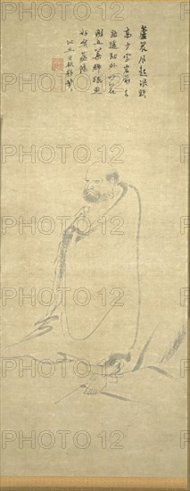 Bodhidharma Crossing the Yangzi on a Reed, 1300s. China, Yuan dynasty (1271-1368). Hanging scroll; ink on paper; overall: 175 x 38.5 cm (68 7/8 x 15 3/16 in.).