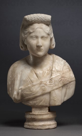 Portrait Bust of an Aristocratic Woman, 280-290. Late Roman, Asia Minor, early Christian period, 3rd century. Marble; overall: 33.2 x 20 x 14 cm (13 1/16 x 7 7/8 x 5 1/2 in.).