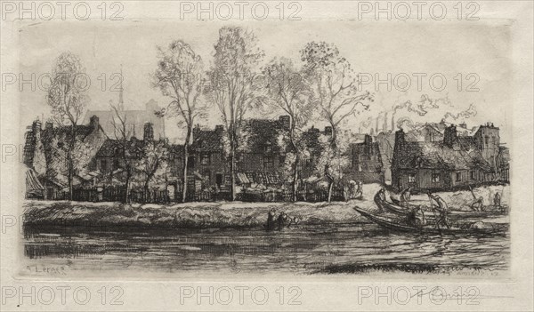 Amiens, the Banks of the Somme, 1907. Auguste Louis Lepère (French, 1849-1918). Etching