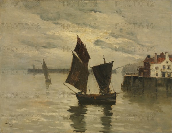 Harbor Scene, undated. Frank Boggs (American, 1855-1926). Oil on canvas; unframed: 50.2 x 65.2 cm (19 3/4 x 25 11/16 in.).