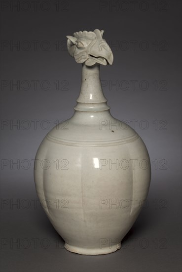 Phoenix-Headed Ewer, 1000s. China, possibly Guangdong province, Xicun, Northern Song dynasty (960-1127). Porcelain with pale greenish-white glaze; overall: 38.7 cm (15 1/4 in.).