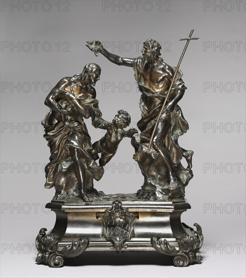 Baptism of Christ, designed 1645-1646, probably made 1650-1655. Alessandro Algardi (Italian, 1598-1654). Bronze; overall: 62.5 x 46.8 x 33.4 cm (24 5/8 x 18 7/16 x 13 1/8 in.).