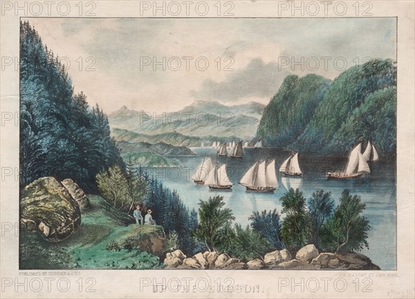 Up the Hudson, c. 1857-72. And James Merritt Ives (American, 1824-1895), Nathaniel Currier (American, 1813-1888). Lithograph, hand colored; image: 21.3 x 31.7 cm (8 3/8 x 12 1/2 in.)