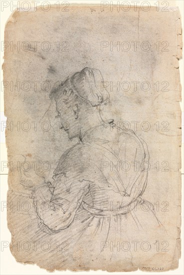 A Kitchen Maid, second half 1500s. Alessandro Casolani (Italian, 1552/53-1607). Black chalk(?); sheet: 21.3 x 14 cm (8 3/8 x 5 1/2 in.).