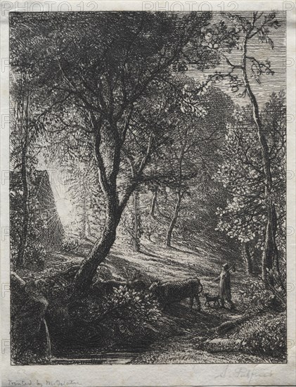 The Herdsman's Cottage, 1850. Samuel Palmer (British, 1805-1881). Etching