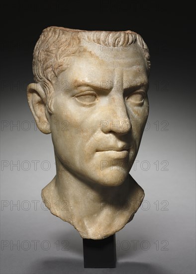 Portrait of C. Cornelius Gallus (?), c. 30 BC. Greece, Greco-Roman Period, Roman Empire. Marble; overall: 39 x 22 x 22.6 cm (15 3/8 x 8 11/16 x 8 7/8 in.).