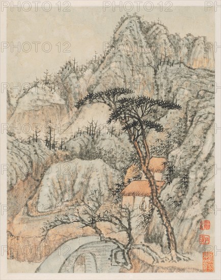 Reminiscences of Qinhuai River, 1642-1707. Shitao (Chinese, 1642-1707). Album leaf, ink and color on Song paper; image: 25.5 x 20.2 cm (10 1/16 x 7 15/16 in.); overall: 33 x 24.3 cm (13 x 9 9/16 in.).