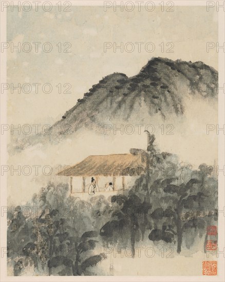 Reminiscences of Qinhuai River, 1642-1707. Shitao (Chinese, 1642-1707). Album leaf, ink and color on Song paper; image: 25.5 x 20.2 cm (10 1/16 x 7 15/16 in.); overall: 33 x 24.3 cm (13 x 9 9/16 in.).