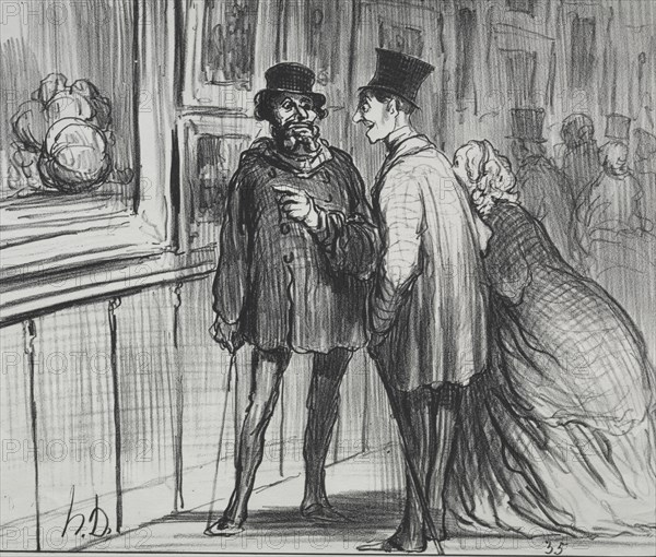 Published in le Charivari (27 April 1859): The Exhibition of 1859 (plate 8): The painter who had a painting refused..., 1859. Honoré Daumier (French, 1808-1879). Lithograph; sheet: 26.3 x 34.3 cm (10 3/8 x 13 1/2 in.); image: 21.8 x 26 cm (8 9/16 x 10 1/4 in.).