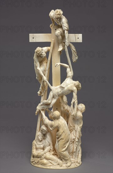 Descent from the Cross, 1653. Adam Lenckhardt (German, 1610-1661). Ivory; overall: 44.8 x 16.5 x 12.1 cm (17 5/8 x 6 1/2 x 4 3/4 in.).