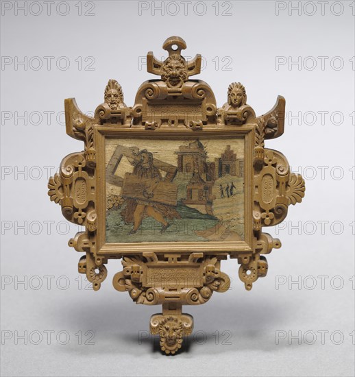 Mirror Frame, mid 1500s. Germany, 16th century. Boxwood with various inlaid stained wood; overall: 11 x 8.9 cm (4 5/16 x 3 1/2 in.).