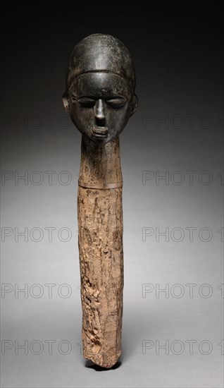 Head, c. 1900. Western Sudan, Burkina Faso, Lobi, early 20th century. Wood and pigment; overall: 63.6 cm (25 1/16 in.)