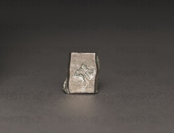 Punch-Marked Coin, 400-300 BC. India, Rajasthan, Maurya Period (322-185 BC). Silver; overall: 1.4 x 1.2 cm (9/16 x 1/2 in.).