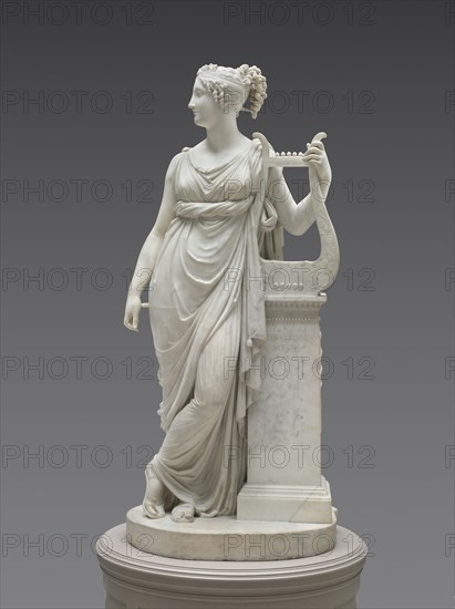 Terpsichore Lyran (Muse of Lyric Poetry), 1816. Antonio Canova (Italian, 1757-1822). Marble; overall: 177.5 x 78.1 x 61 cm (69 7/8 x 30 3/4 x 24 in.)