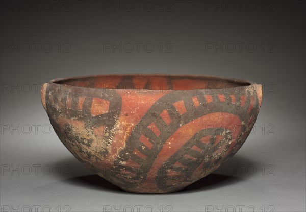 Two-Handled Bowl, 1000-1500. Argentina, Santamariana Culture, 11th-15th century. Earthenware; diameter: 25 cm (9 13/16 in.); overall: 13.4 x 26.9 cm (5 1/4 x 10 9/16 in.).