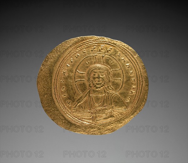 Nomisma with Constantine IX Monomachus (obverse), 1042-1055. Byzantium, 11th century. Gold; diameter: 2.9 cm (1 1/8 in.)