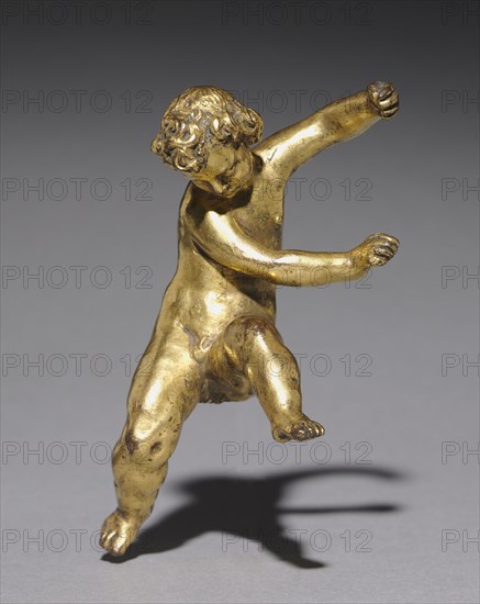 Putto, late 1500s. Italy, Rome, 16th century. Gilt bronze; overall: 9.3 x 7.7 x 4.2 cm (3 11/16 x 3 1/16 x 1 5/8 in.).