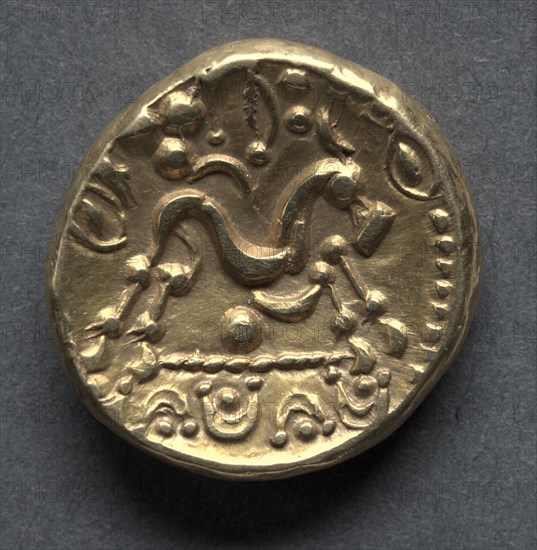 Stater, c. 57-45 B.C.. England (Ancient Britain), 1st century B. C.. Gold; diameter: 1.8 cm (11/16 in.)