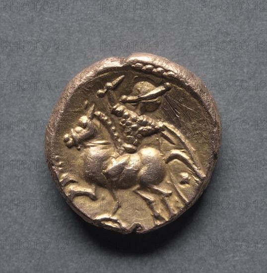Tasciovanus Riconi Stater (reverse), c. 20 B.C. - 10 A.D.. England (Ancient Britain), 1st century B.C.-1st century A.D.. Gold