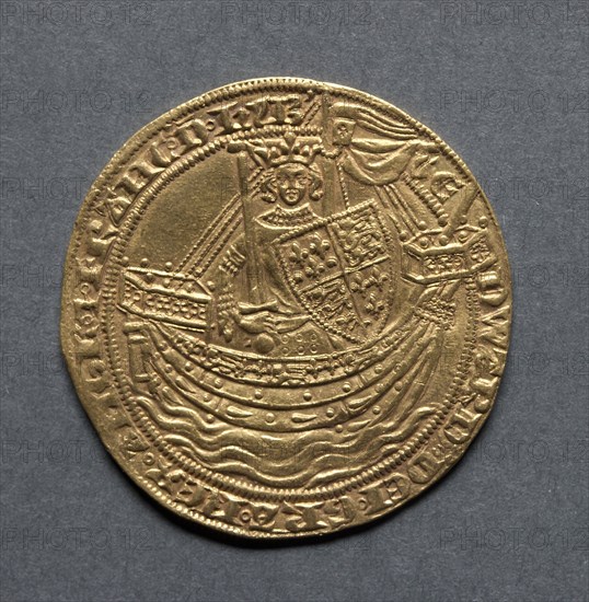 Noble (obverse), 1351. England, Edward III, 1327-1377. Gold
