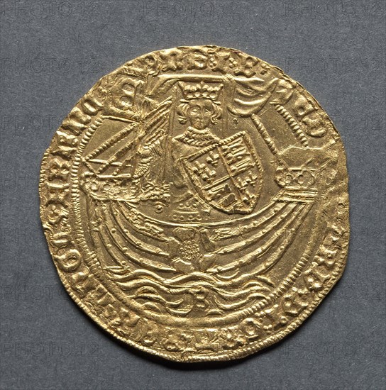 Ryal (obverse), 1464/5-1470. England, Edward IV (first reign 1461-1470, second reign 1471-1483). Gold
