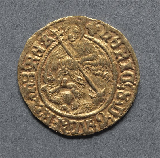 Half Angel (obverse), 1526-1544. England, Henry VIII, 1509-1547. Gold