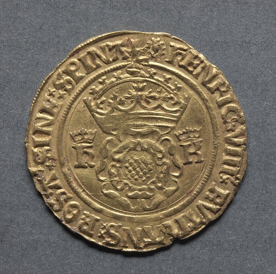 Crown of the Double Rose (obverse), 1526-1544. England, Henry VIII, 1509-1547. Gold