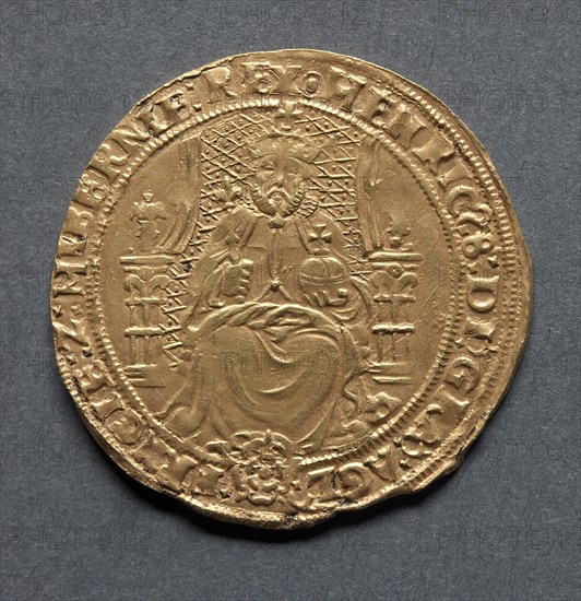 Half Sovereign (obverse), 1544-1547. England, Henry VIII, 1509-1547. Gold