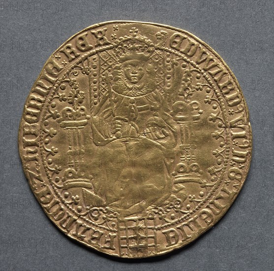 Sovereign of Thirty Shillings (obverse), 1550-1553. England, Edward VI, 1547-1553. Gold