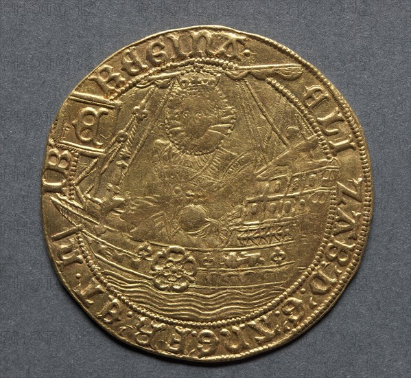 Ryal , 1583-1584/85. England, Elizabeth I, 1558-1603. Gold