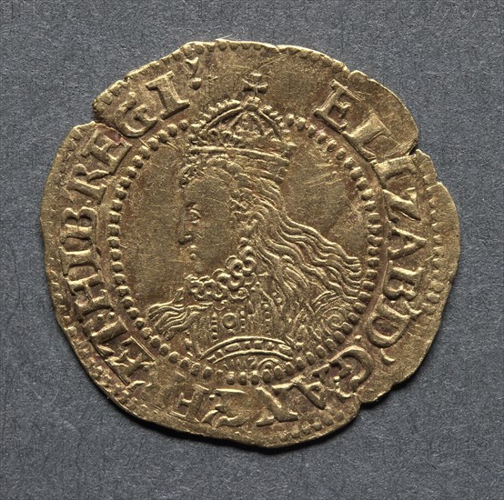 Halfcrown (obverse), 1583-1603. England, Elizabeth I, 1558-1603. Gold
