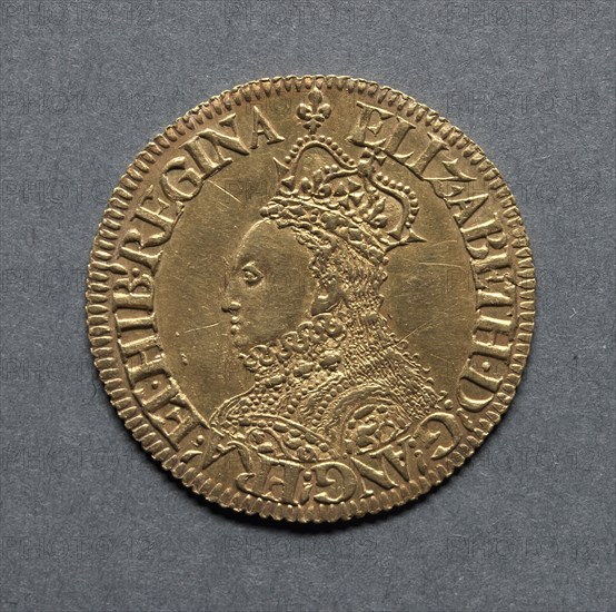 Half Pound (obverse), 1558-1560. England, Elizabeth I, 1558-1603. Gold