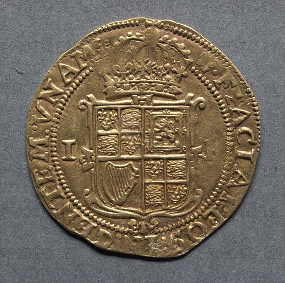 Unite (reverse), 1613-1615. England, James I, 1603-1625. Gold